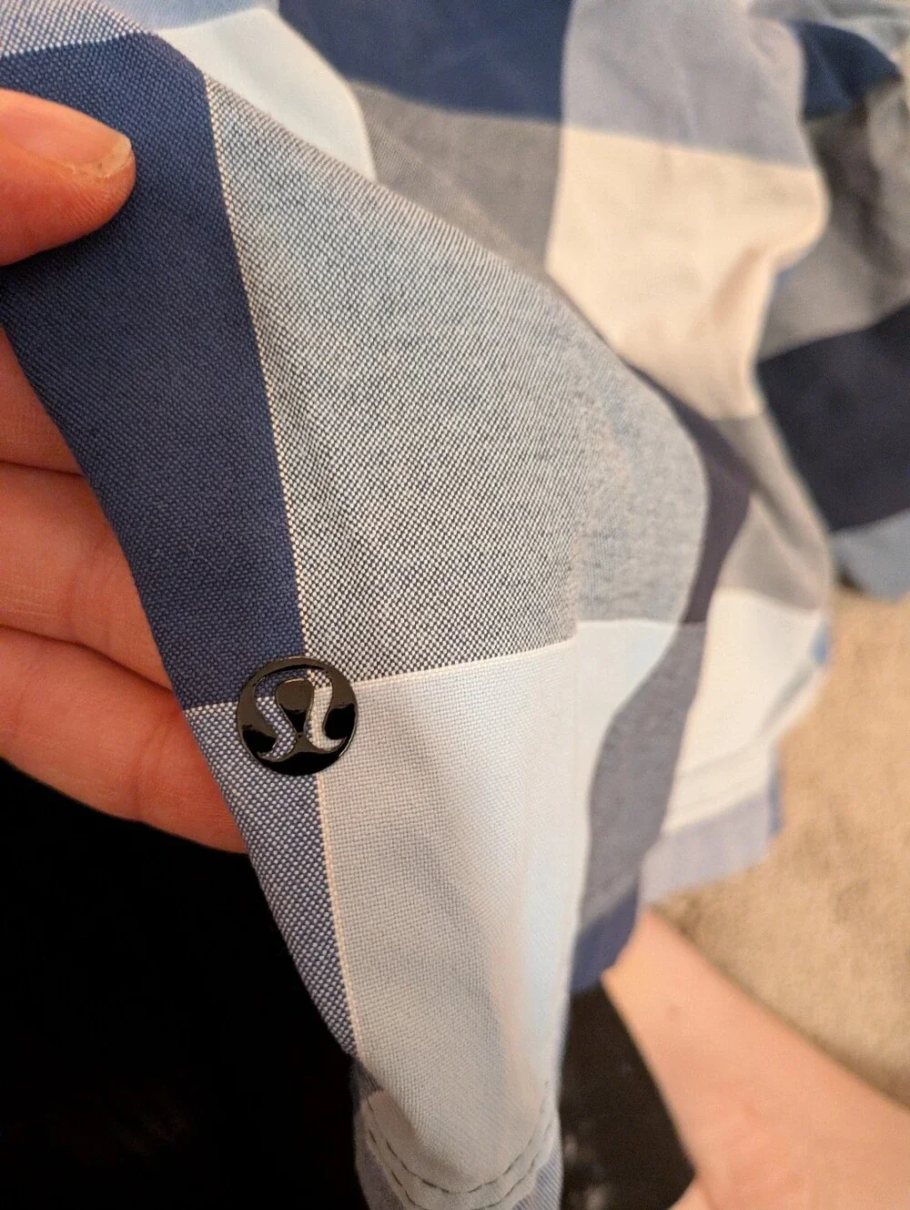 Lululemon‎ Men's Blue Plaid Shorts Size 38